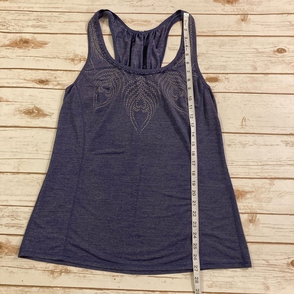 Lululemon Run Silver Bullet Sleeveless Tech Tank Reflective Peacock Size 10 - Picture 3 of 10